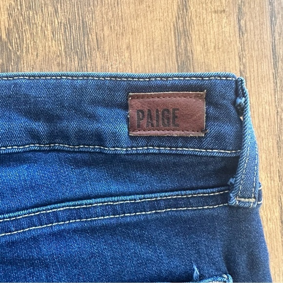 Paige Skyline Skinny Jeans Medium Dark Wash Blue Denim Size 29 Casual - Picture 4 of 14